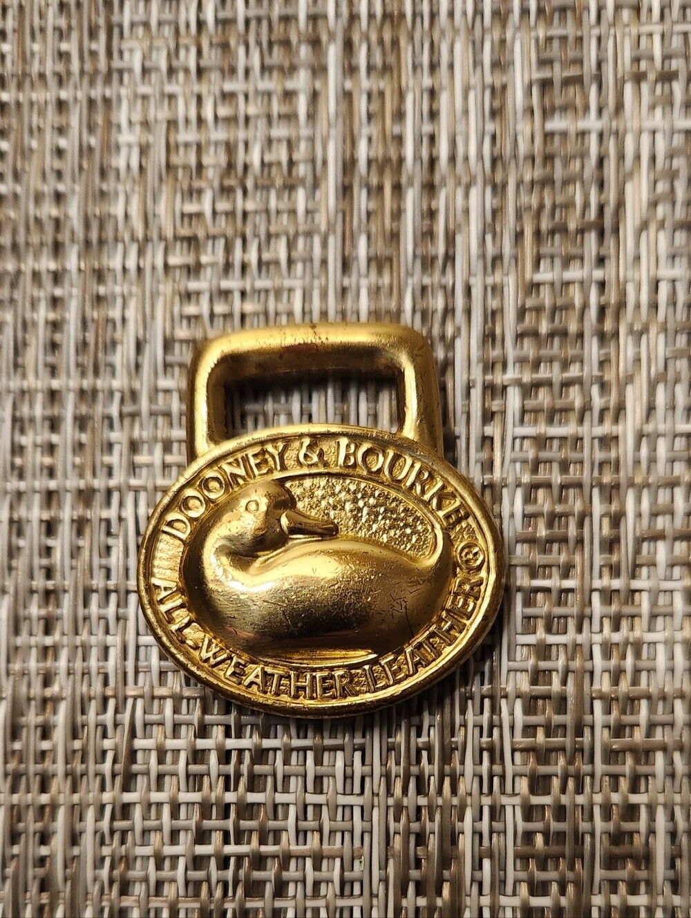 Dooney & Bourke Gold Duck Leather Charm Accent / Medalion